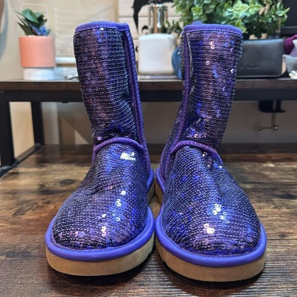 Ugh Purple Sequin Boots‎ size 7 - Picture 4 of 11